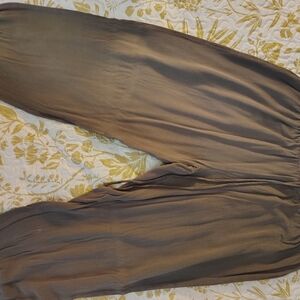 Relaxed Fit Women's Jumpsuit Pants in Olive